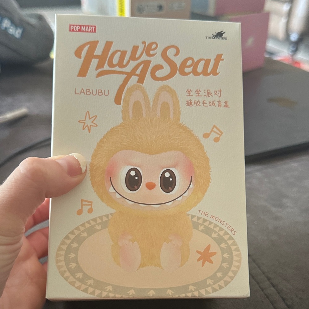 Pop Mart Labubu Have A Seat Stuffed Animal - Cream